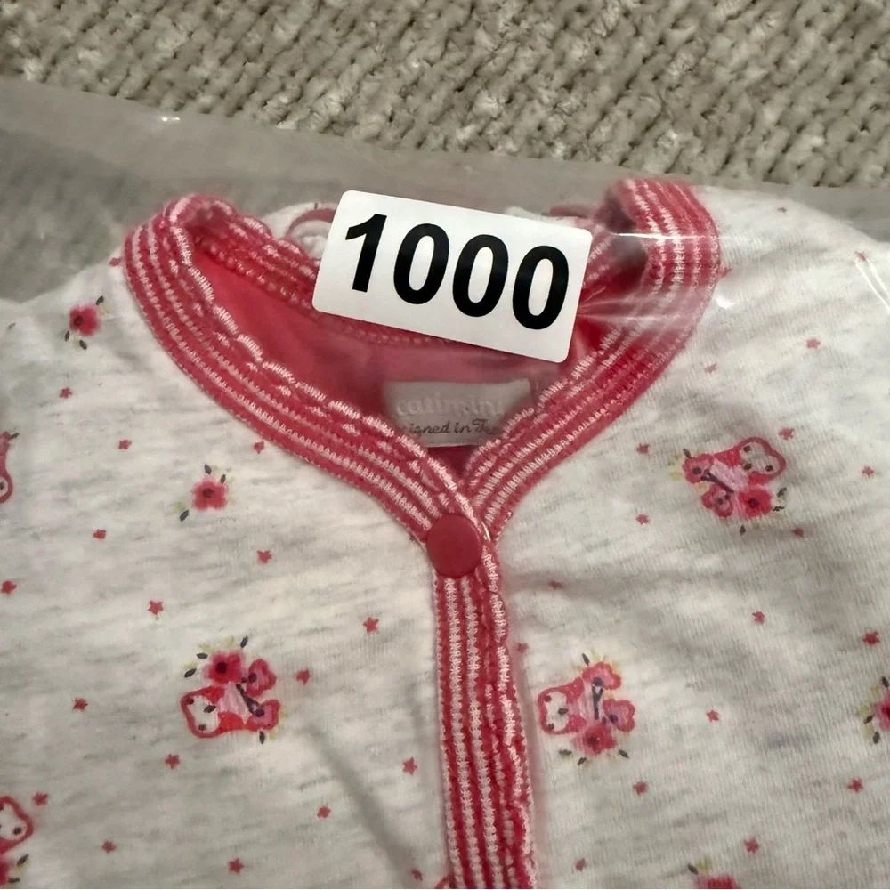 Catimini Floral Footed Sleeper – 1 Month / 53–56cm Classic Timeless‎ Cottagecore